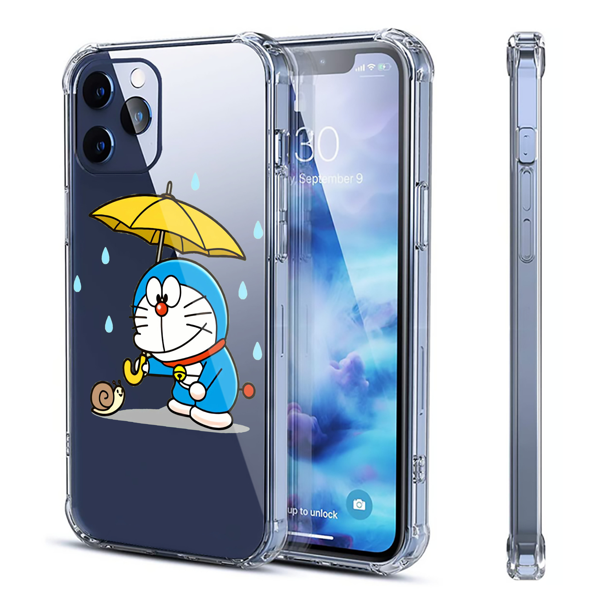 （画像用） ドラえもん Doraemon 【iPhone 12シリーズ対応】透明スマホケース（クリアソフトケース）